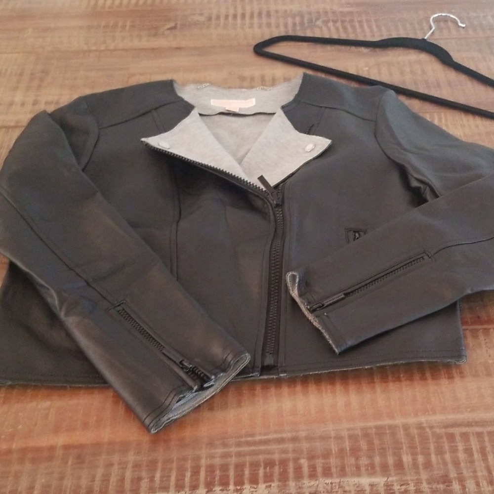 Vegan leather jacket size L